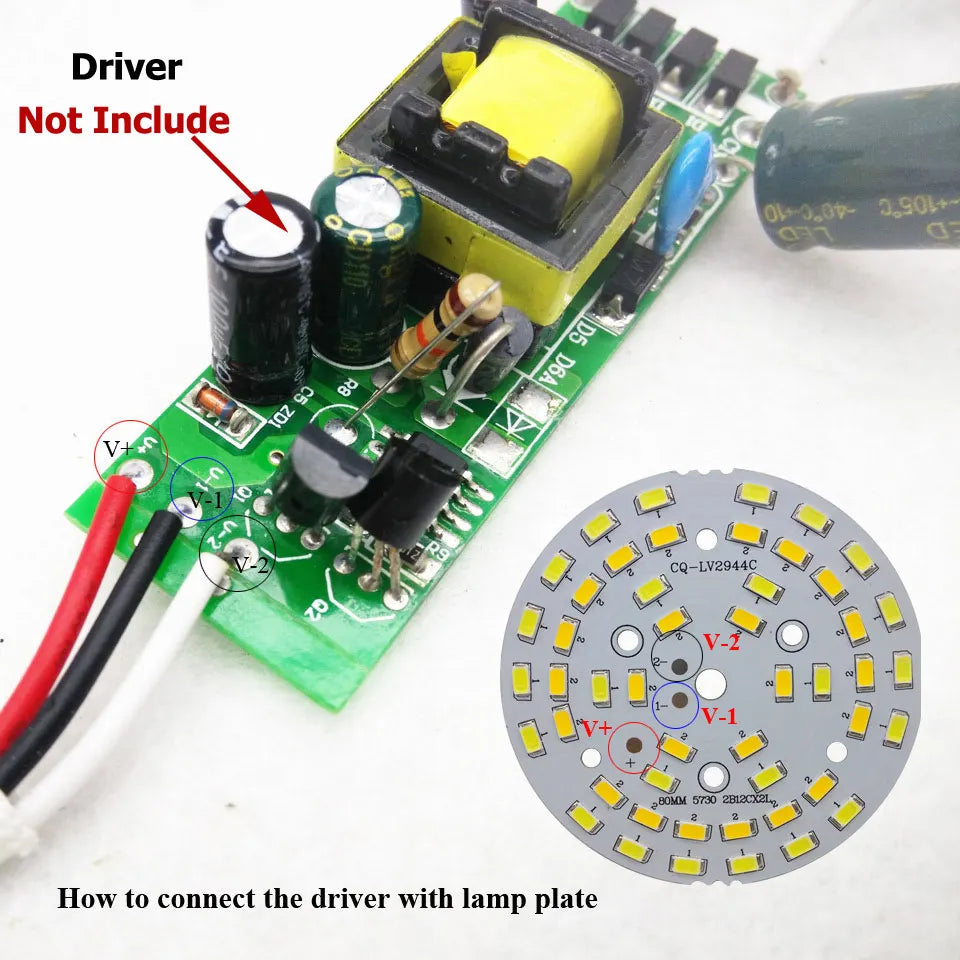 plaque led 12w 15w 18w smd 5730 blanc moderne rangées diodes câble carte puissance