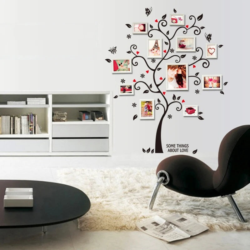 Décoration murale salon sticker arbre photo