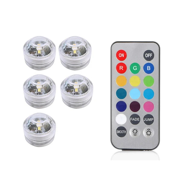 veilleuse led submersible transparente verte bleue blanche rouge points lumineux moderne adhésive piscine chambre