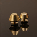 boutons cuir dorés classiques vis lisses sacs main maroquinerie 10x6mm 12x7mm