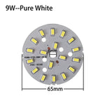 plaque led moderne 3w 7w 18w blanc pur blanc chaud diodes smd