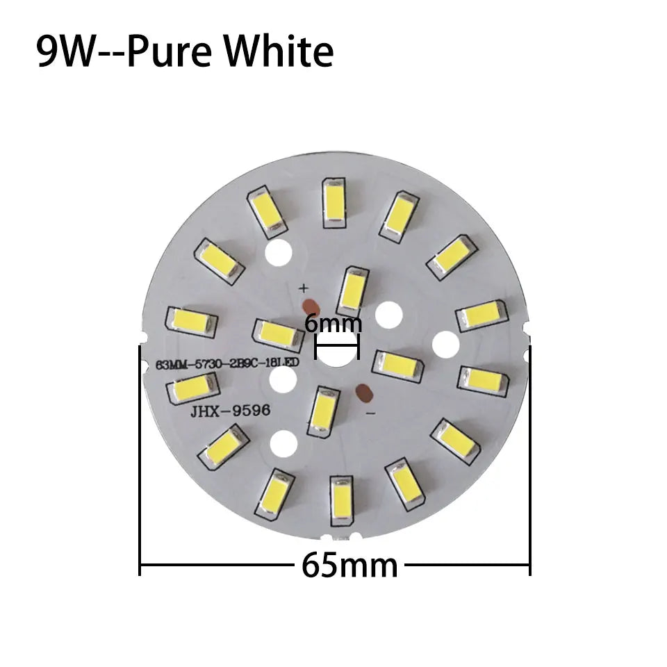 plaque led moderne 3w 7w 18w blanc pur blanc chaud diodes smd