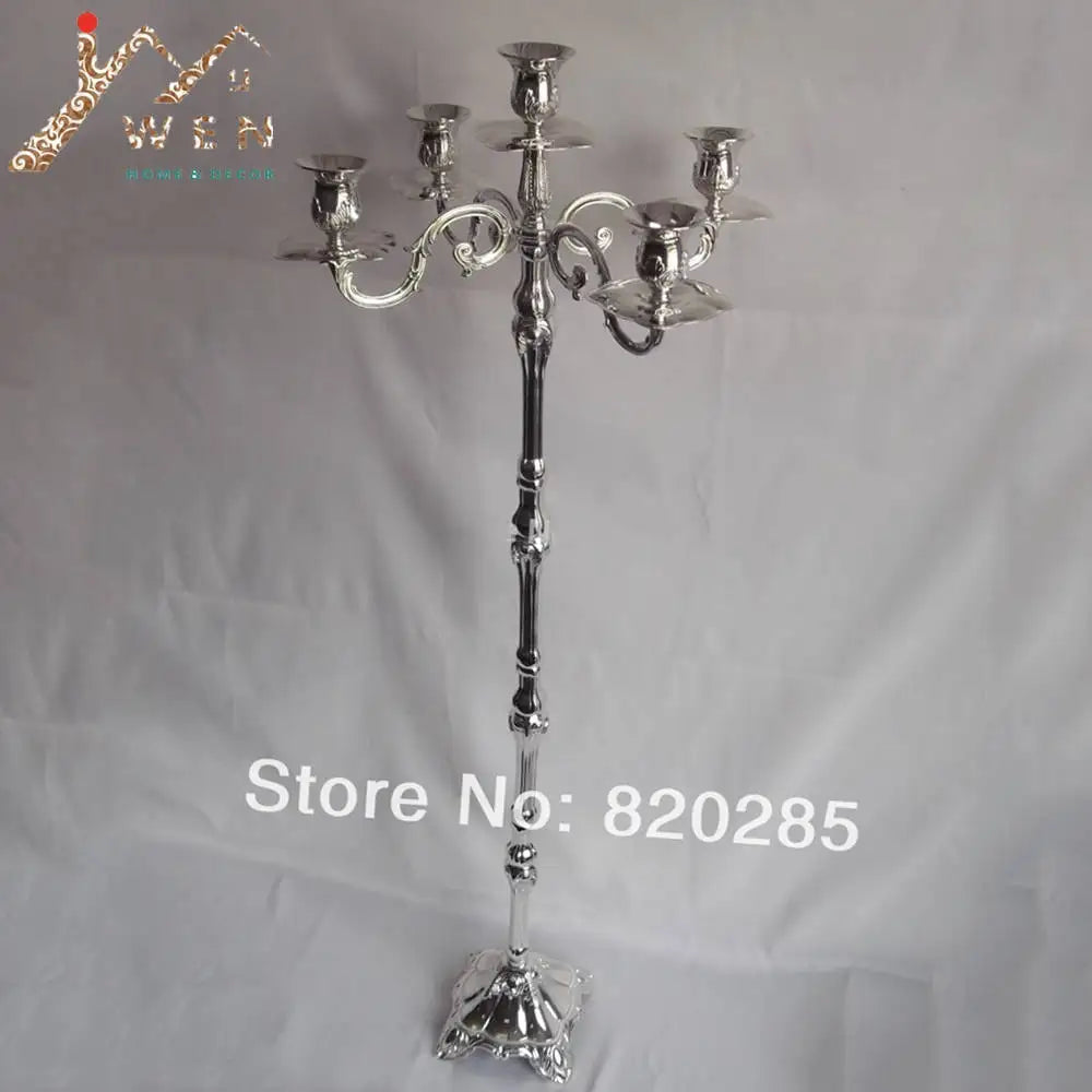 bougeoirs argent or chandeliers classiques mariage fêtes décoration élégante sculptée haute qualité