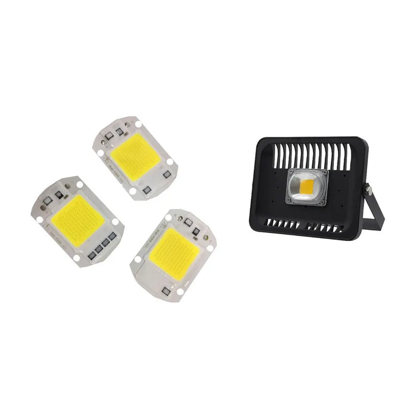 projecteur led cob 20w 30w 50w blanc 6000k 3000k diodes haute puissance modernes
