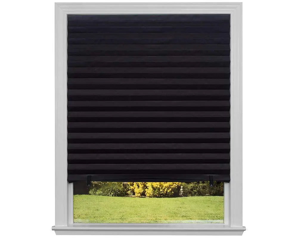 Stores verticaux gris noir blanc adhésifs plissés moderne fenêtres oriel extérieurs latéraux intérieurs
