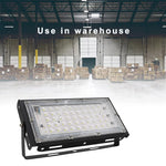 projecteur led industriel ip65 mural 50w blanc 6500k aluminium extérieur
