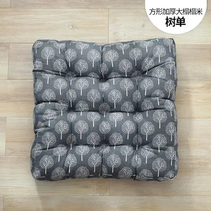 coussin siège carré coton lin motif floral vintage épais fauteuil banc