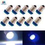 ampoule led 12v argent bleu jaune 40 lumens e10 moderne 9~16v 19x10mm