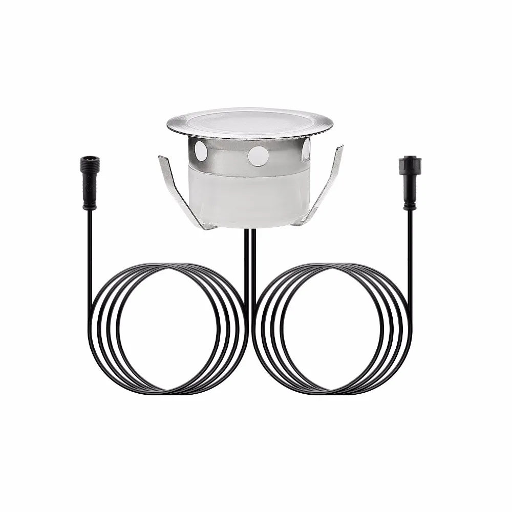 Lampes encastrables led argentées modernes ip67 encastrables extérieures minimaliste 12v 60lm