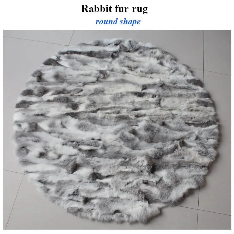 tapis fourrure lapin gris blanc moderne antidérapant prière voyage extérieur cuisine