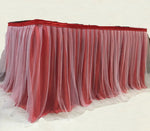 jupe table or rayées solide polyester usage unique classique opacité rouge vert bleu rose