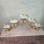support gâteaux doré métal brillant respectueux environnement classique niveaux cupcakes mariage anniversaire joyeux stand