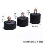 support bague noir clips moderne présentoir bijoux exposant bagues luxe affichage retail organiser vitrine