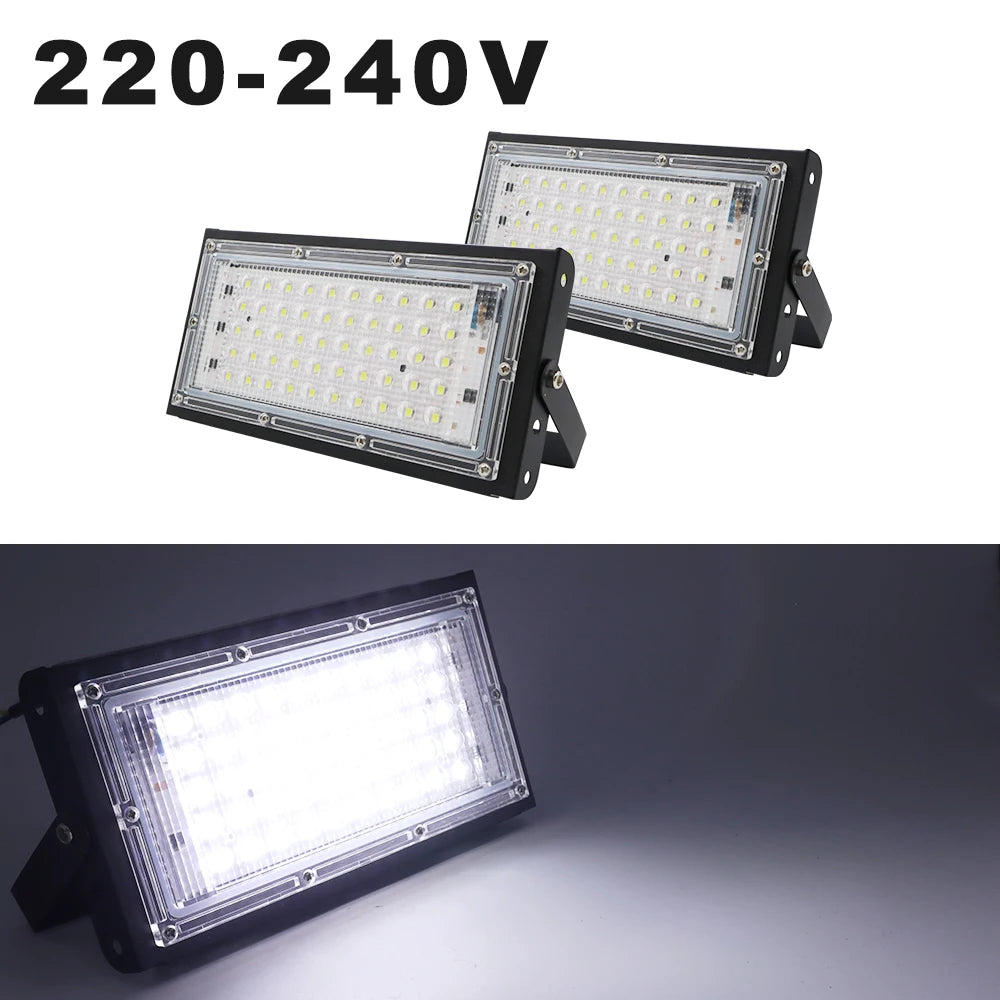 projecteur led industriel ip65 mural 50w blanc 6500k aluminium extérieur