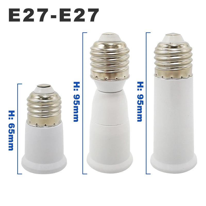 adaptateur culot E27 blanc moderne portable 65mm 95mm 197mm fixé adhésif certifié ccc cenele