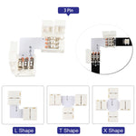 connecteurs cable led blanc plat moderne adhésif 2pin 3pin 4pin 5pin forme pieces