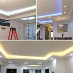 ruban led smd 12v blanc noir flexible décoration intérieur cuisine salon maison lumière moderne