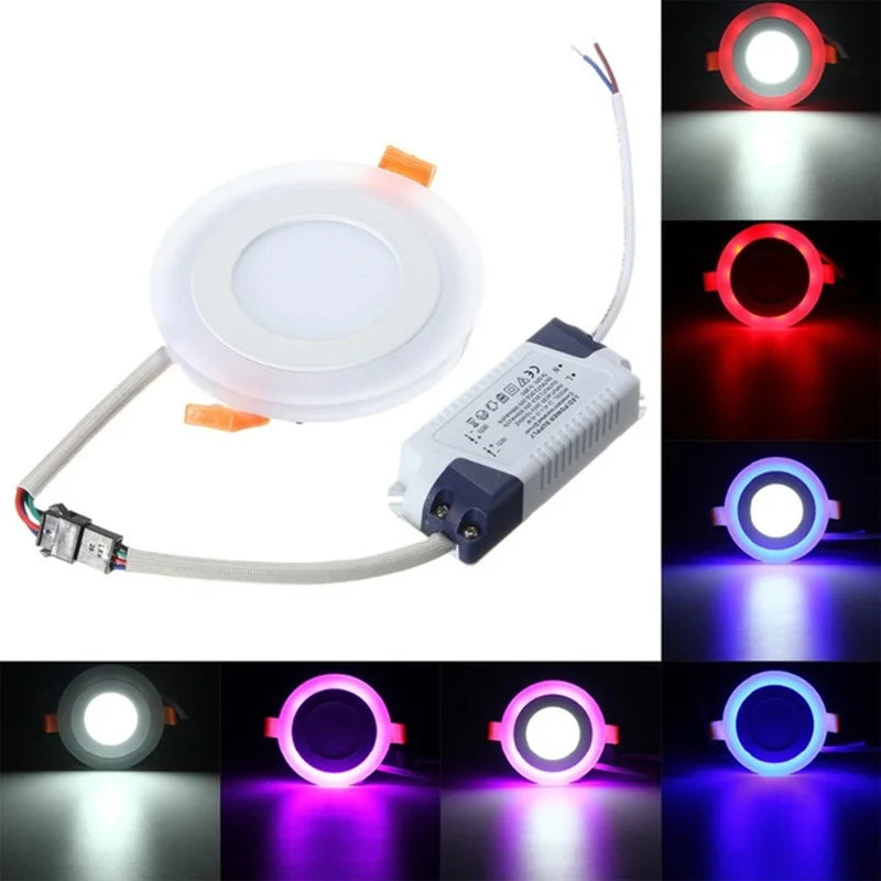 plaque led moderne 16w 24w rgb adhésif blanc rouge vert bleu rose