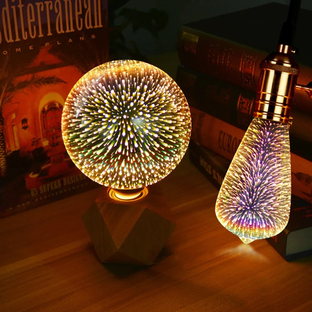 ampoule décorative multicolore effet artificiel cœur rétro 3d led toujours allumée vintage métal chainette