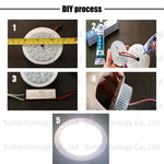 plaque led moderne 3w 7w 18w blanc pur blanc chaud diodes smd