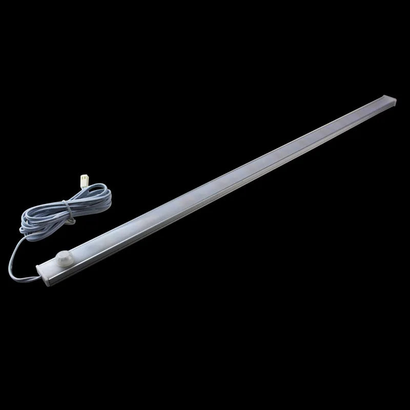 barre lumineuse led détecteur mouvement 12v 50cm moderne câble électrique 2m argenté blanc