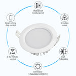 spot led moderne blanc encastrable ip54 télécommande 2700k 6500k 500lm 30m