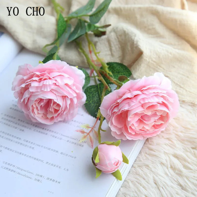 bouquet artificiel pivoine roses blancs décoration intérieure mariage anniversaire fêtes