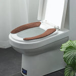 coussin toilette auto adhésif coton tissé motifs gris moderne respectueux environnement