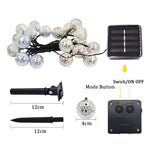 guirlande lumineuse solaire 10 20 leds multicolore translucides moderneextérieur festive