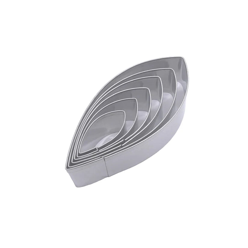 outils décoration gâteaux moules acier inoxydable forme pétale texturée ensemble pièces floral argenté