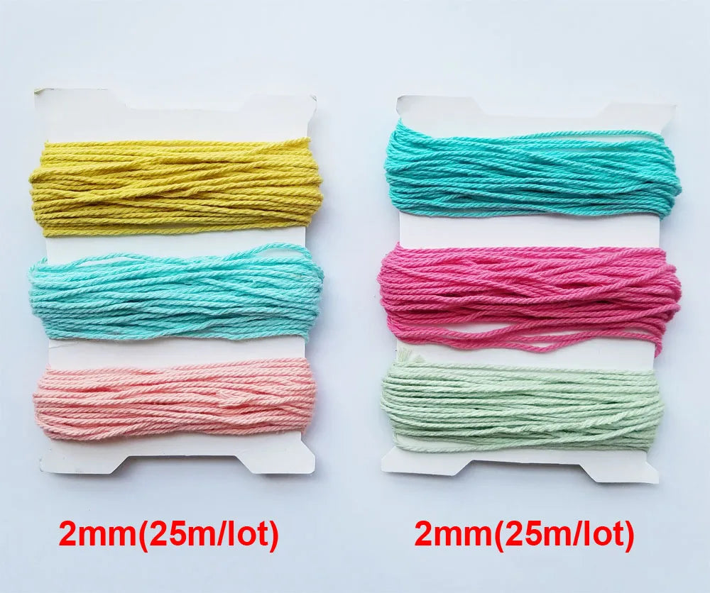 fil coton texturé rayé rouge blanc jaune bleu rose vert clair 1mm 15mm 2mm
