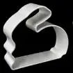 outils biscuits argentés forme cœur triangle moderne aluminium