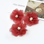 fleurs artificielles tulle pivoine blanche rose décoration intérieure mariage anniversaire baby shower clips fixations