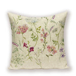 coussins décoratifs vintage fleurs simple beige vert rose bleu 45cm 45cm