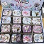 boîtes métal réutilisables multicolores motifs animaux vintage aimants 6x4x2cm