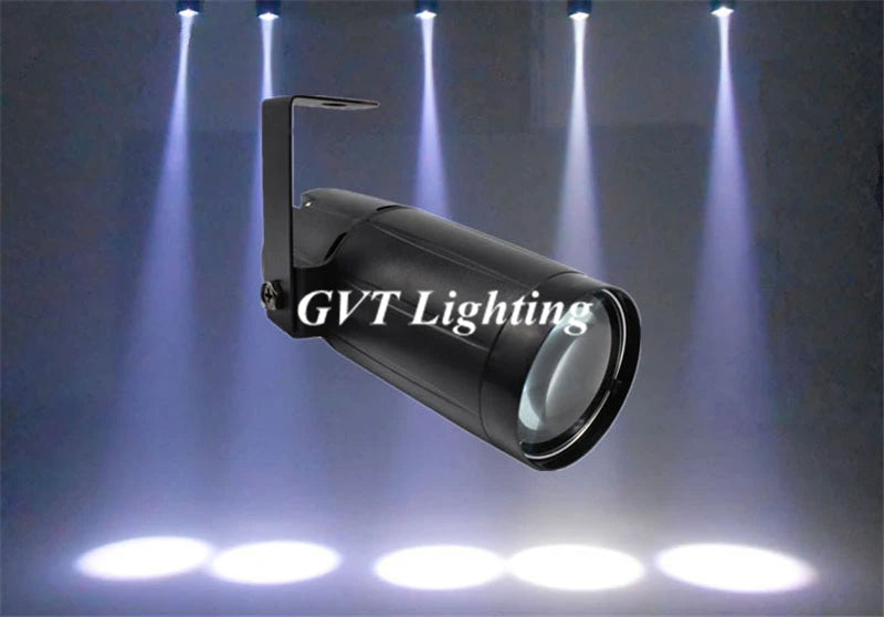 projecteur led noir lumière blanche scènes professionnel effets d'éclairage facile certification fcc
