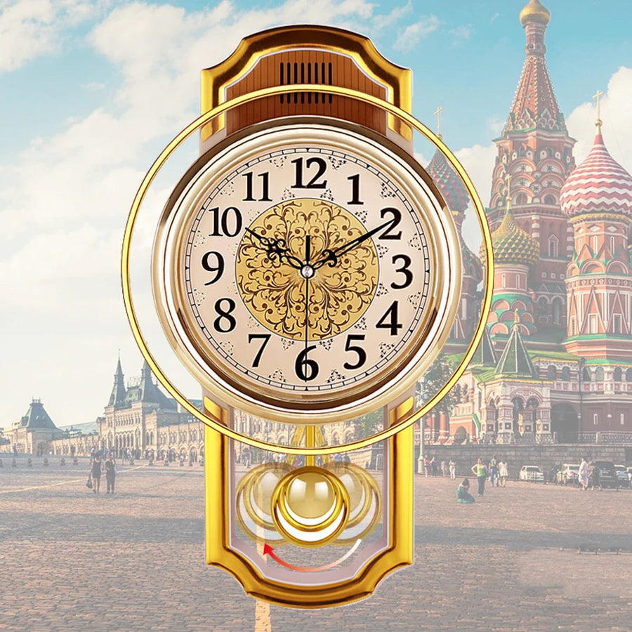 Horloge murale vintage pendule silencieuse blanche