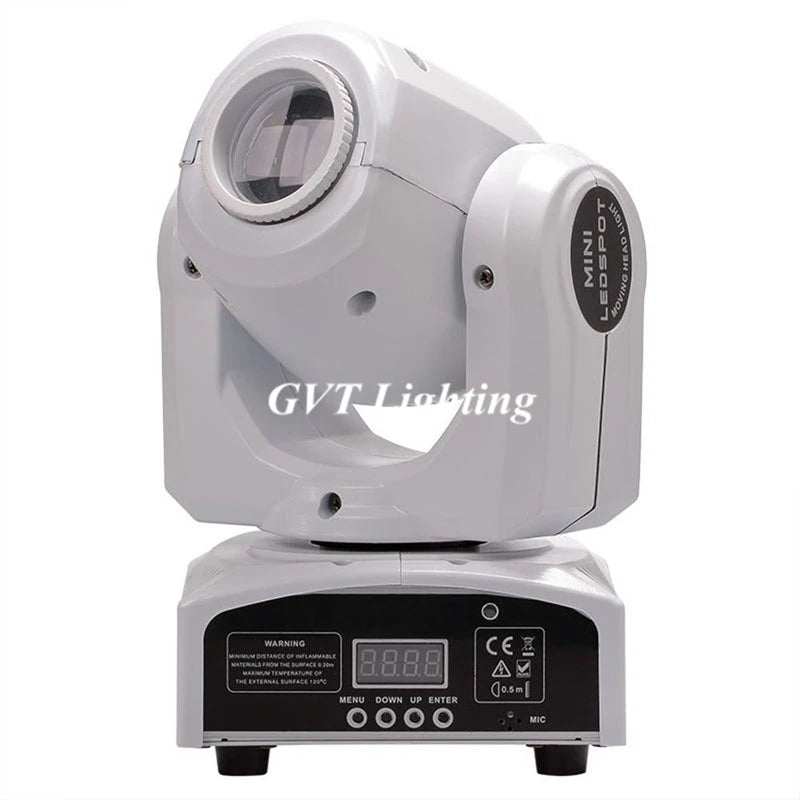 Mini spot lumineux 30W LED haute luminosité DMX blanc moderne écran boutons contrôle scène