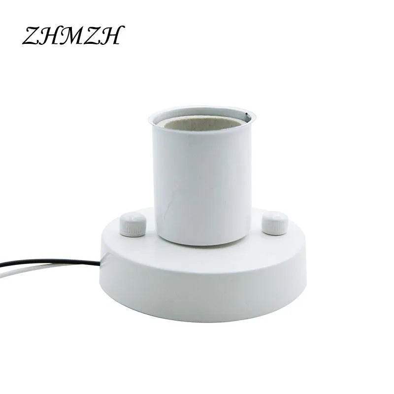 socle ampoule E14 E27 blanc noir chrome vis métal moderne minimaliste DIY