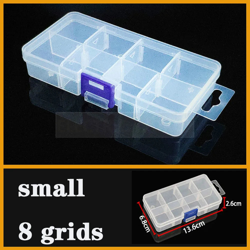 boîte rangement transparente compartiments poignée organisation bijoux moderne compact pratique