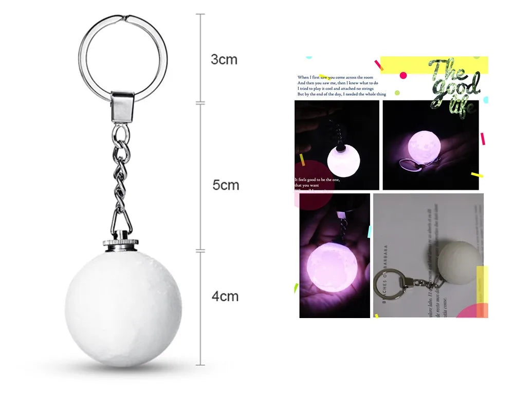 lampe table lunaire 3d imprimée blanc jaune doré support bois tactile led moderne chambre