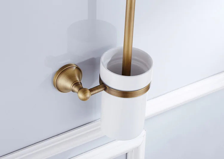 brosse wc or élégante support brillant moderne porte brosse céramique fixations