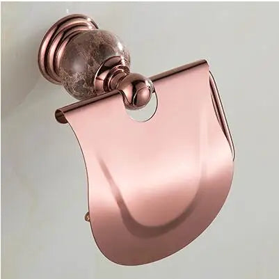 porte serviettes rose doré ensemble salle bain classique fixations murales barres anneaux