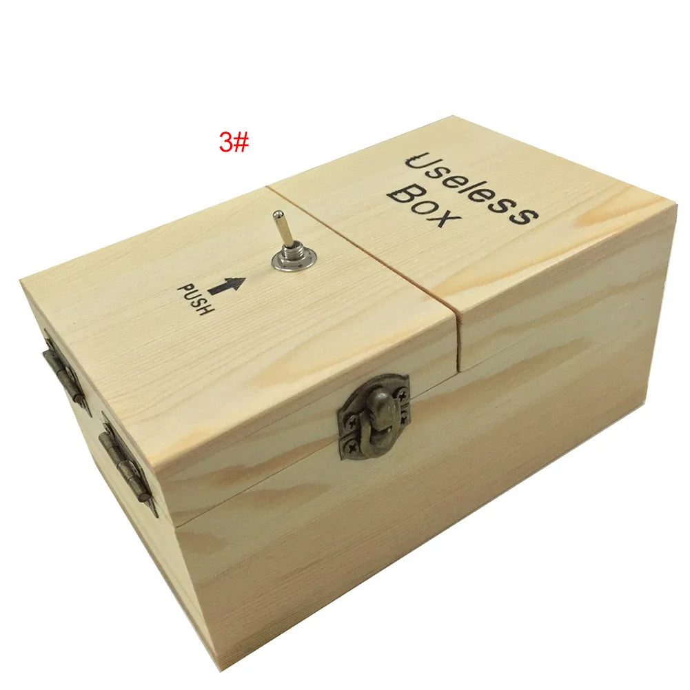 boîte bijoux bois naturel classique bouton fermeture useless box merry christmas marrie me