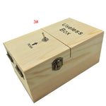 boîte bijoux bois naturel classique bouton fermeture useless box merry christmas marrie me