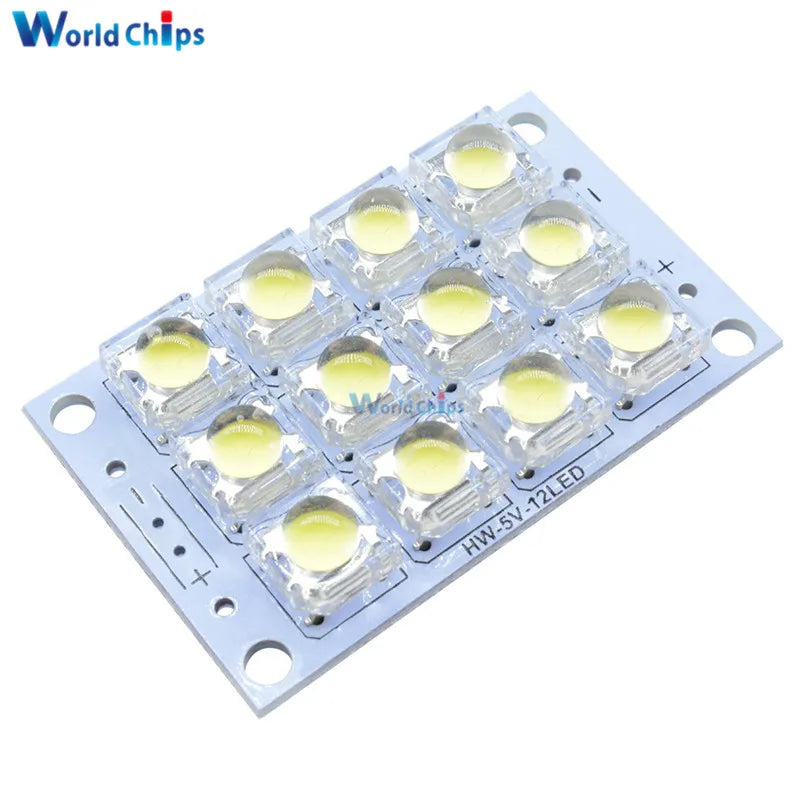 veilleuses led blancs 12 leds ronds jaunes carrés transparents moderne