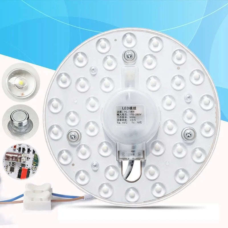plaque led moderne blanc diodes rond adhésif éclairage quotidien 220v led ceiling lamp board