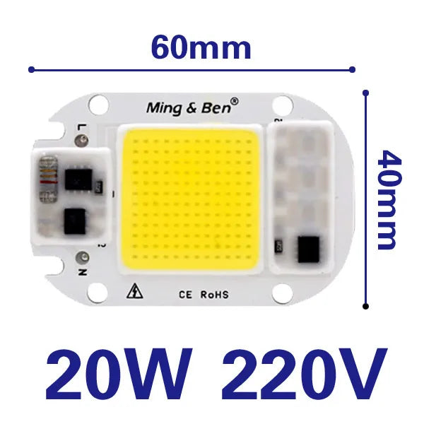 puce led cob 20w 30w 50w blanc froid chaud diy électronique smart ic techno