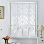 rideau romain jacquard rayé polyester moderne gris marron beige opacité tissé zigzag inclusextérieur