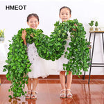 guirlande artificielle feuilles vertes naturelle extérieur accrochée 210cm 240cm décoration mariage fêtes anniversaire événements